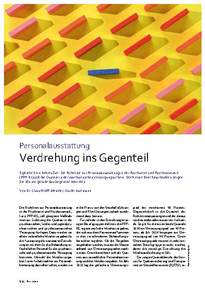 Vorschauseite 1: Personalausstattung: Verdrehung ins Gegenteil