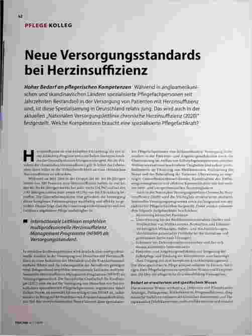 Vorschauseite 1: Neue Versorgungsstandards bei Herzinsuffizienz