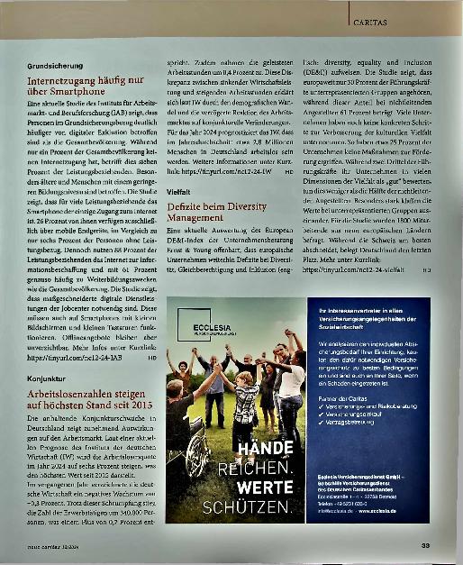 Vorschauseite 2: Caritaspanel zeigt Potenzial von Teilzeitarbeit und Aufstockung