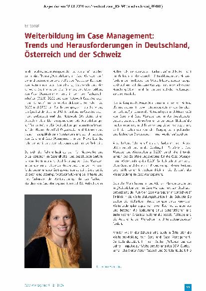 Vorschauseite 1: Weiterbildung im Case Management: Trends und Herausforderungen in Deutschland, Österreich und der Schweiz