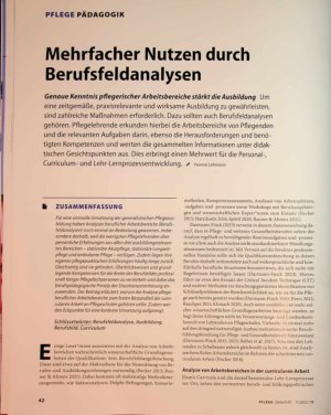 Vorschauseite 1: Mehrfacher Nutzen durch Berufsfeldanalysen