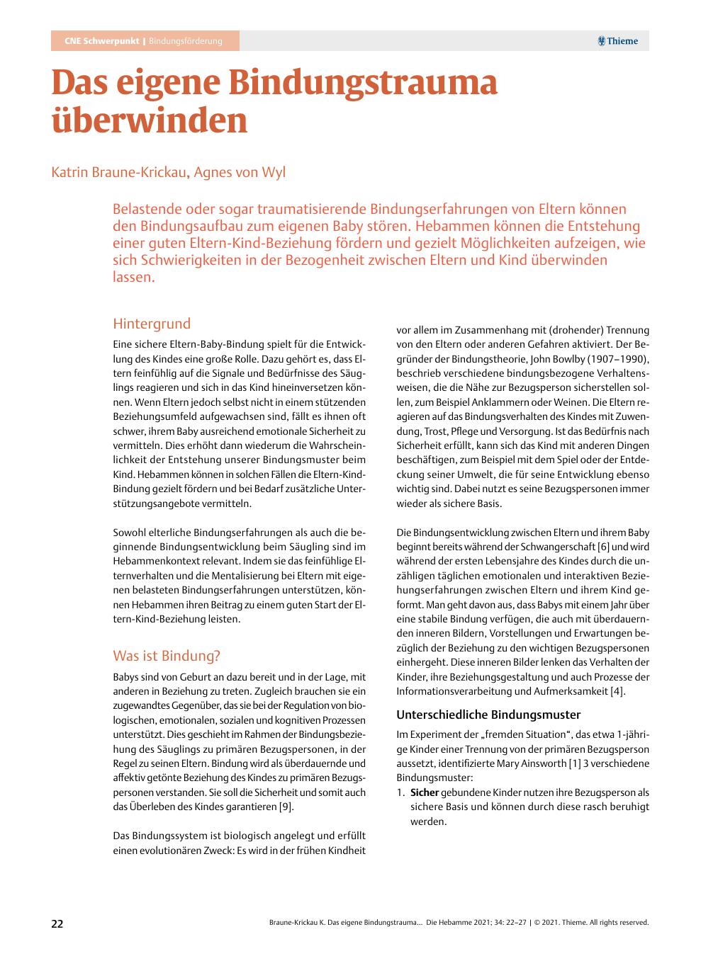 Vorschauseite 1: Das eigene Bindungstrauma überwinden
