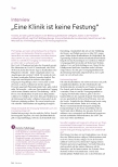 Vorschauseite 1: "Eine Klinik ist keine Festung"