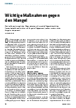 Vorschauseite 1: Wichtige Maßnahmen gegen den Mangel