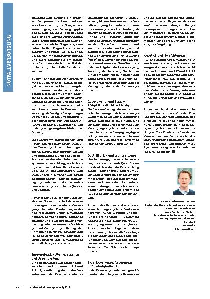 Vorschauseite 3: Steuerung der Patienten in den neuen Strukturen der Notfallversorgung Zwischen Herausforderung und Effizienz: Strategien für eine optimale Patientenlenkung