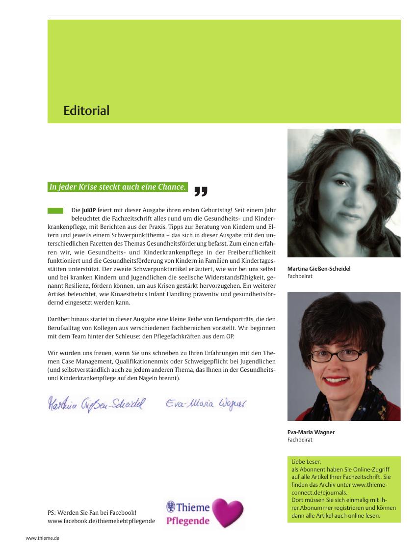 Vorschauseite 1: Editorial