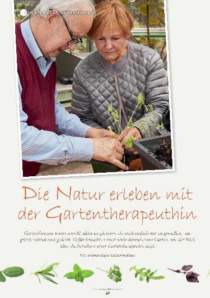 Vorschauseite 1: Die Natur erleben mit der Gartentherapeuthin