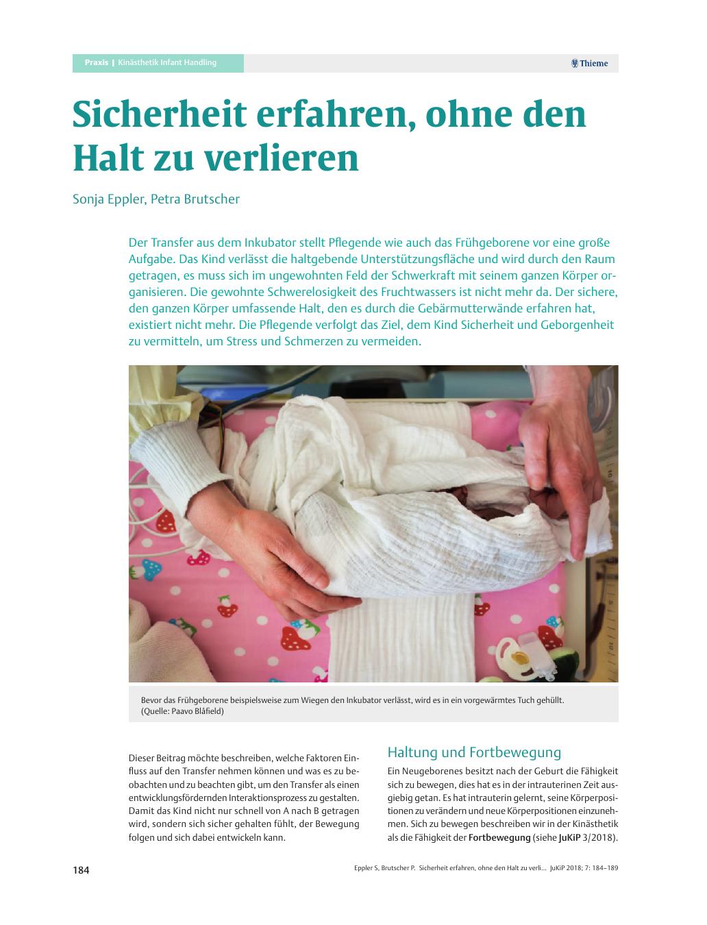 Vorschauseite 1: Sicherheit erfahren, ohne den Halt zu verlieren