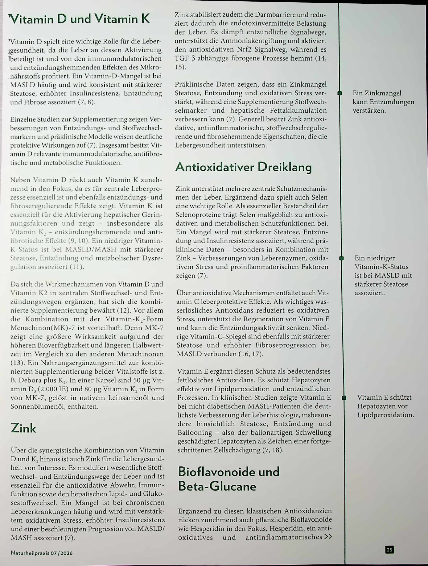 Vorschauseite 2: Im Dauerbetrieb: Mikronährstoffe und Pflanzenextrakte für die Leber