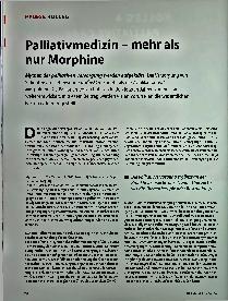 Vorschauseite 1: Palliativmedizin - mehr als nur Morphine