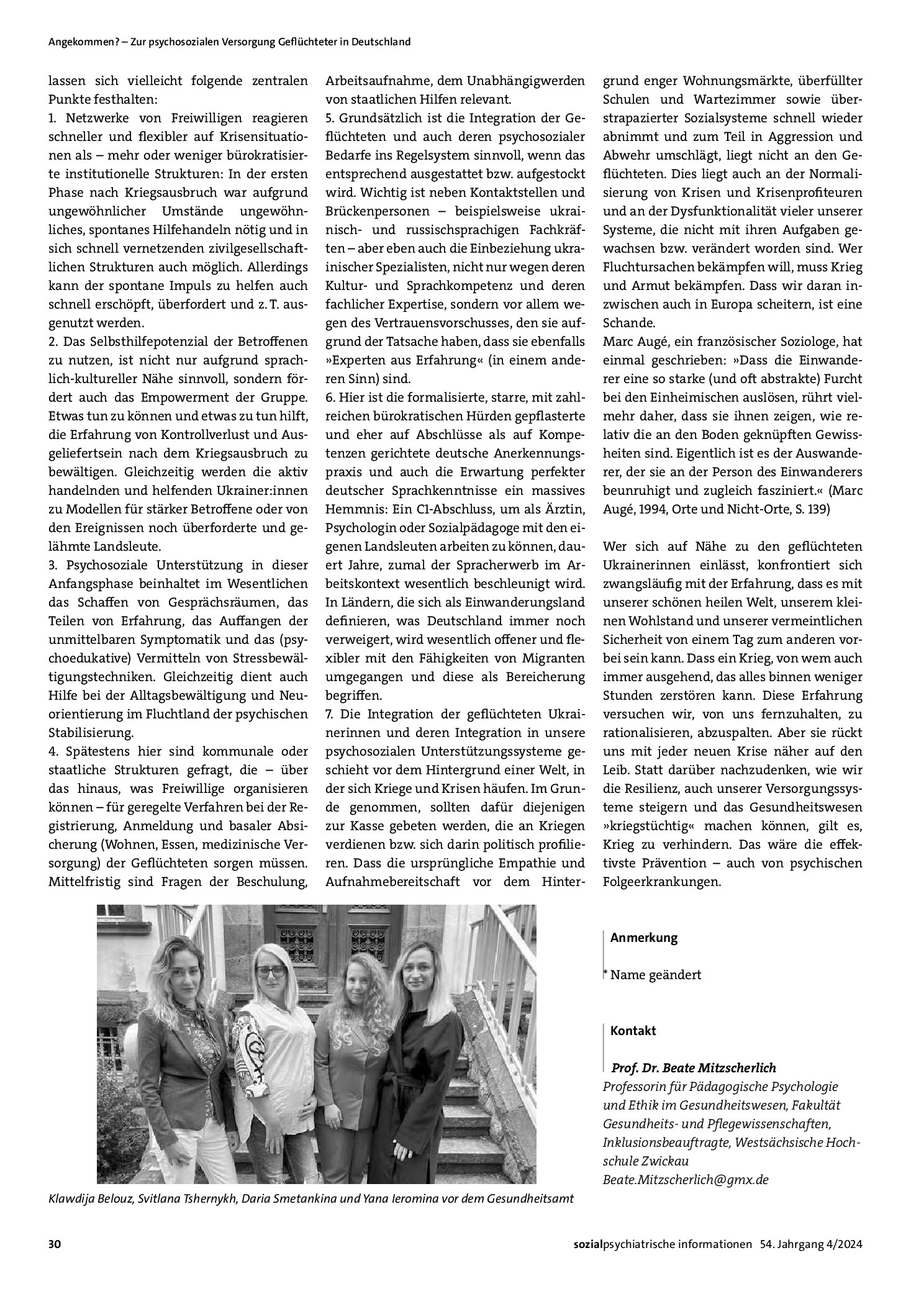 Vorschauseite 5: Psychosoziale Unterstützung für geflüchtete Ukrainer: innen in Leipzig