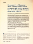 Vorschauseite 1: Nomogramm auf Basis der eGFR zur empirischen Dosierung von Piperacillin/Tazobactam als kontinuierliche Infusion bei kritisch Kranken