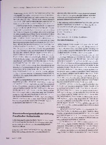 Vorschauseite 1: Dienststelleneigenschaft der Stiftung Preußischer Kulturbesitz