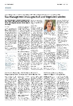 Vorschauseite 1: Das Management muss geschult und begeistert werden.