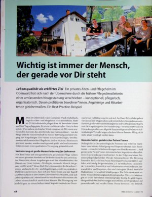 Vorschauseite 1: Wichtig ist immer der Mensch, der gerade vor Dir steht