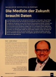 Vorschauseite 1: Die Medizin der Zukunft braucht Daten. Befunde sind der heimliche Schatz der Radiologen.