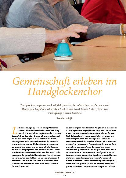 Vorschauseite 1: Gemeinschaft erleben im Handglockenchor