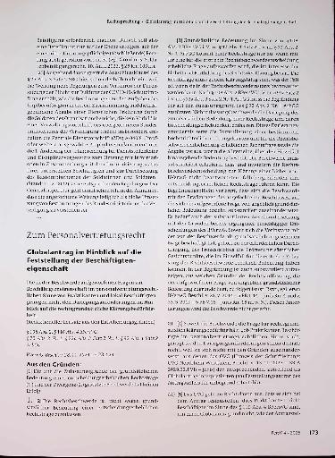 Vorschauseite 1: Globalantrag im Hinblick auf die Feststellung der Beschäftigten eigenschaft