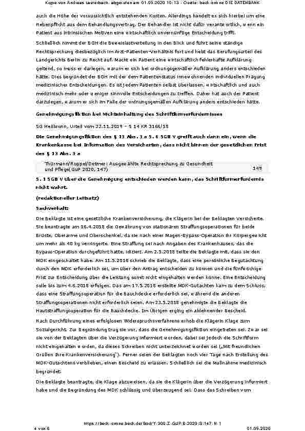 Vorschauseite 4: Ausgewählte Rechtsprechung zu Gesundheit und Pflege