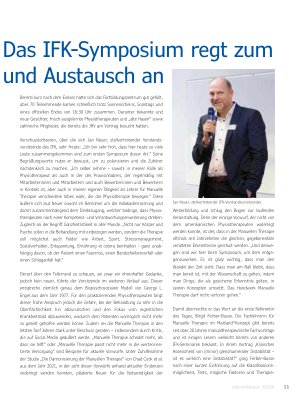 Vorschauseite 2: Zwei Ziele, ein Event: Nachdenken, Weiterbilden. Das IFK-Symposium regt zum und Austausch an