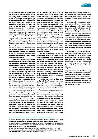 Vorschauseite 2: Ergänzung zur Stellungnahme der DGKH zur KRINKO-Empfehlung „Personelle und organisatorische Voraussetzungen zur Prävention nosokomialer Infektionen“, Bundesgesundheitsbl. 3-2023