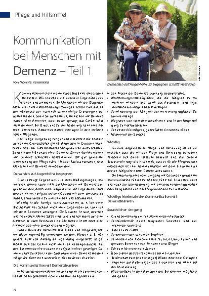 Vorschauseite 1: Kommunikation bei Menschen mit Demenz – Teil 1