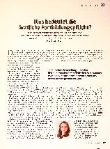 Vorschauseite 1: Was bedeutet die ärztliche Fortbildungspflicht?