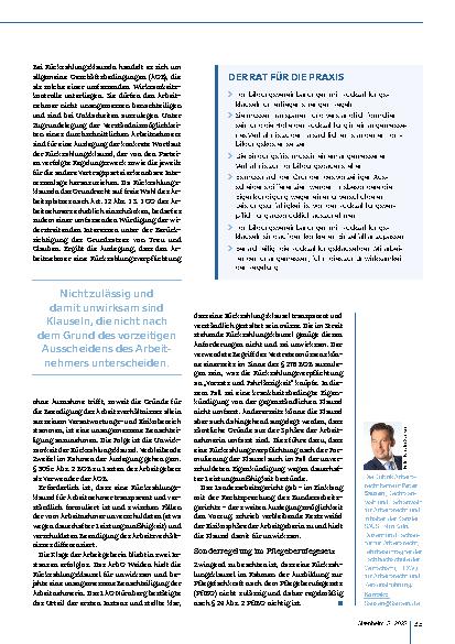 Vorschauseite 2: Rückzahlung von Fortbildungskosten