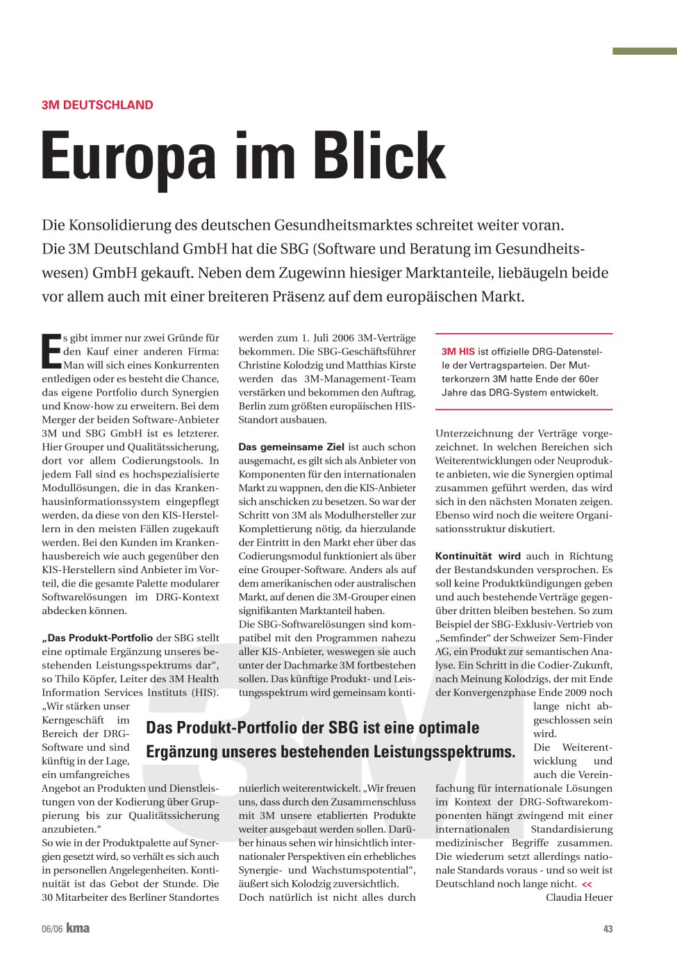 Vorschauseite 1: Europa im Blick
