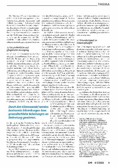 Vorschauseite 4: Klimaschutz und Nachhaltigkeit: Herausforderung und Verpflichtung für die gesetzliche Krankenund Pflegeversicherung