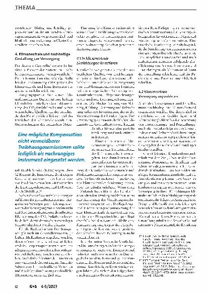 Vorschauseite 5: Klimaschutz und Nachhaltigkeit: Herausforderung und Verpflichtung für die gesetzliche Krankenund Pflegeversicherung