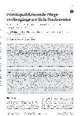 Vorschauseite 1: Primärqualifizierende Pflegestudiengänge aus Sicht Studierender