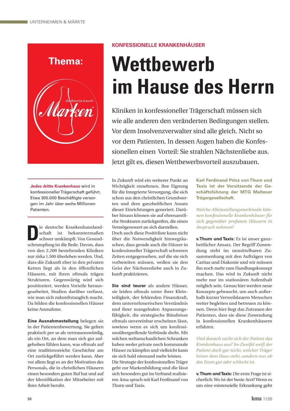 Vorschauseite 1: Wettbewerb im Hause des Herrn