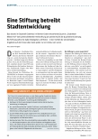 Vorschauseite 1: Eine Stiftung betreibt Stadtentwicklung.