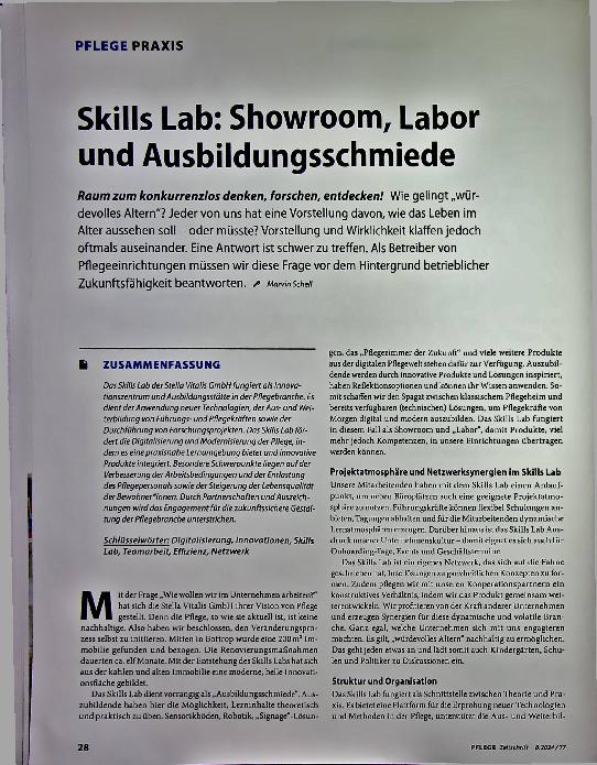 Vorschauseite 1: Skills Lab: Showroom, Labor und Ausbildungsschmiede