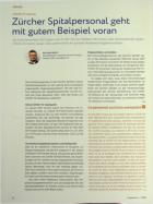 Vorschauseite 1: Zürcher Spitalpersonal geht mit gutem Beispiel voran