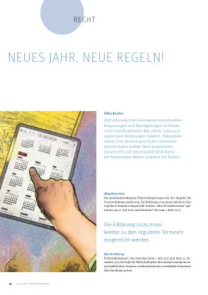 Vorschauseite 1: Neues Jahr, neue Regeln!