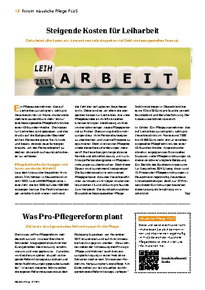 Vorschauseite 1: Steigende Kosten für Leiharbeit