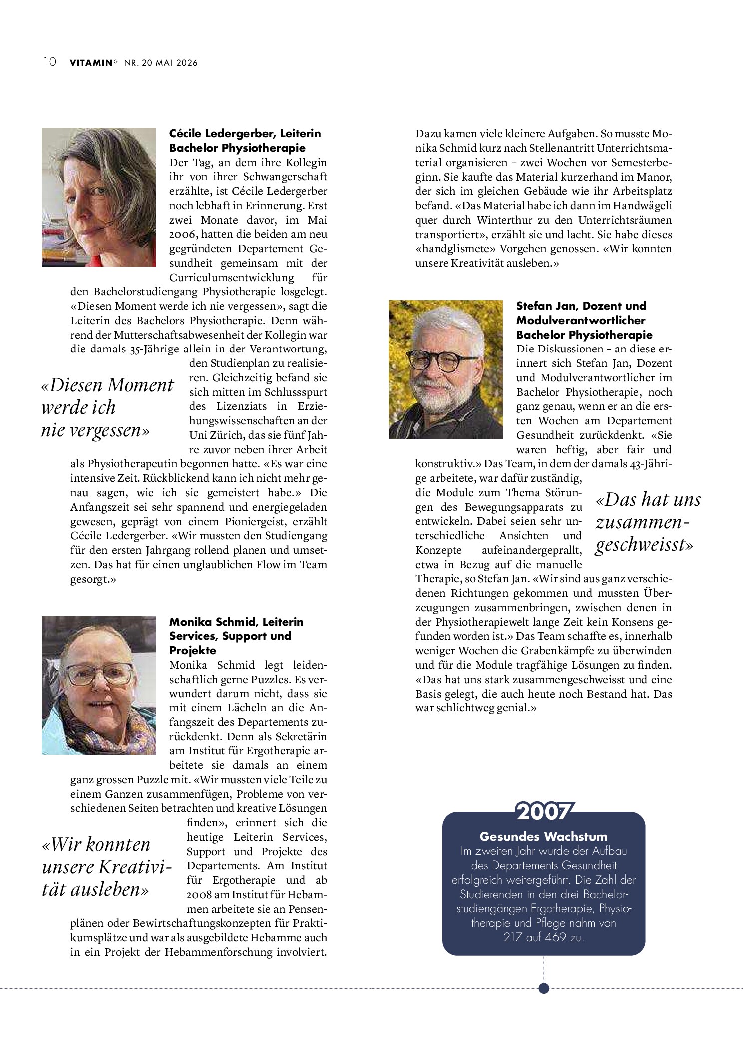 Vorschauseite 3: Von Wegbereitern und Pionierinnen