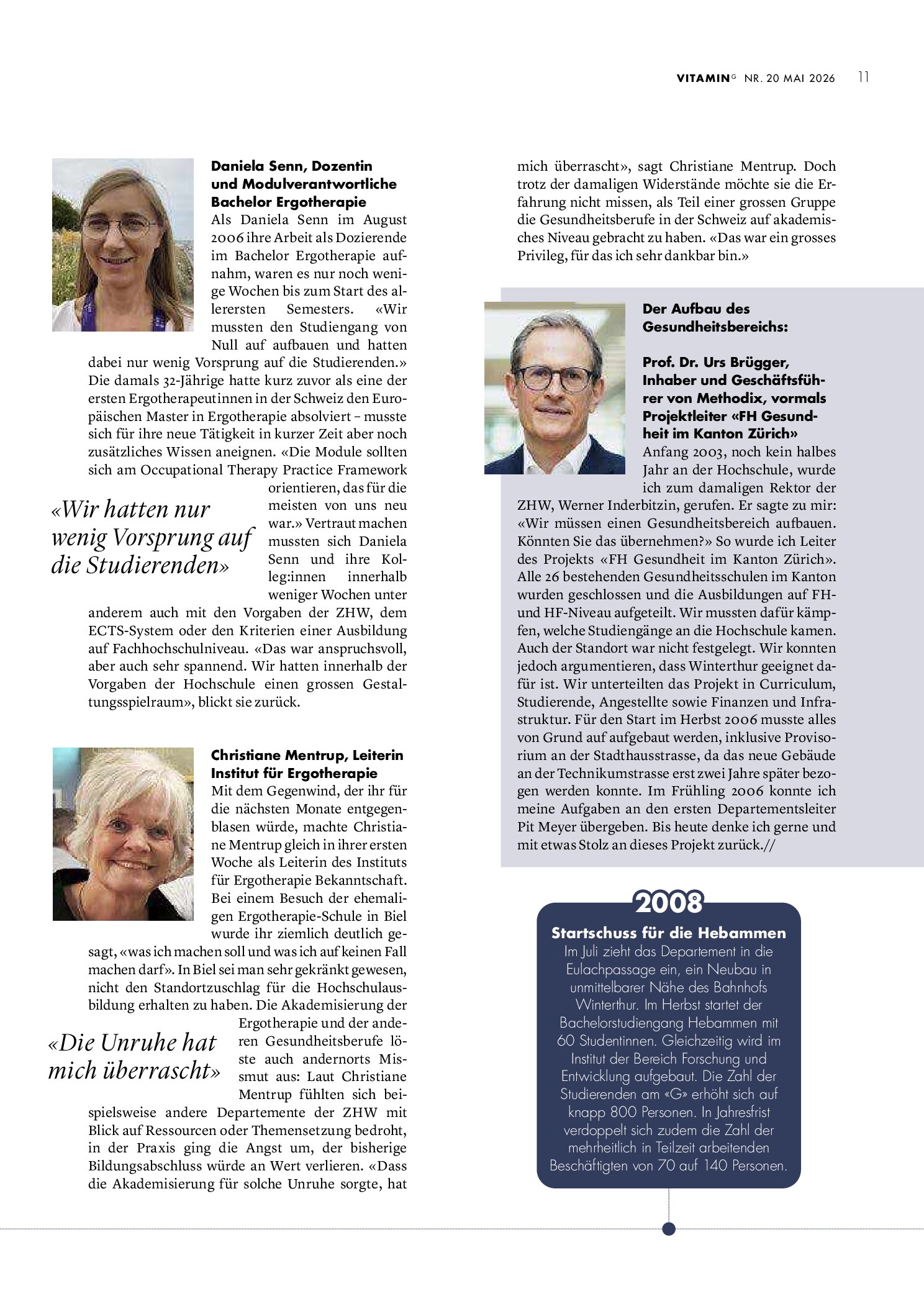 Vorschauseite 4: Von Wegbereitern und Pionierinnen