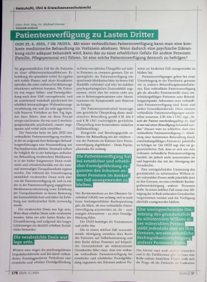Vorschauseite 2: Patientenverfügung zu Lasten Dritter