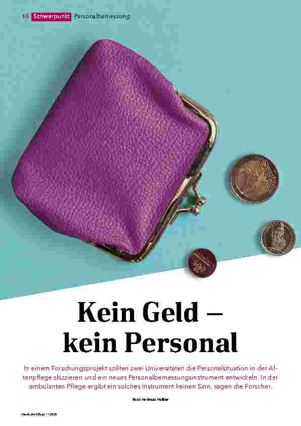Vorschauseite 1: Kein Geld – kein Personal