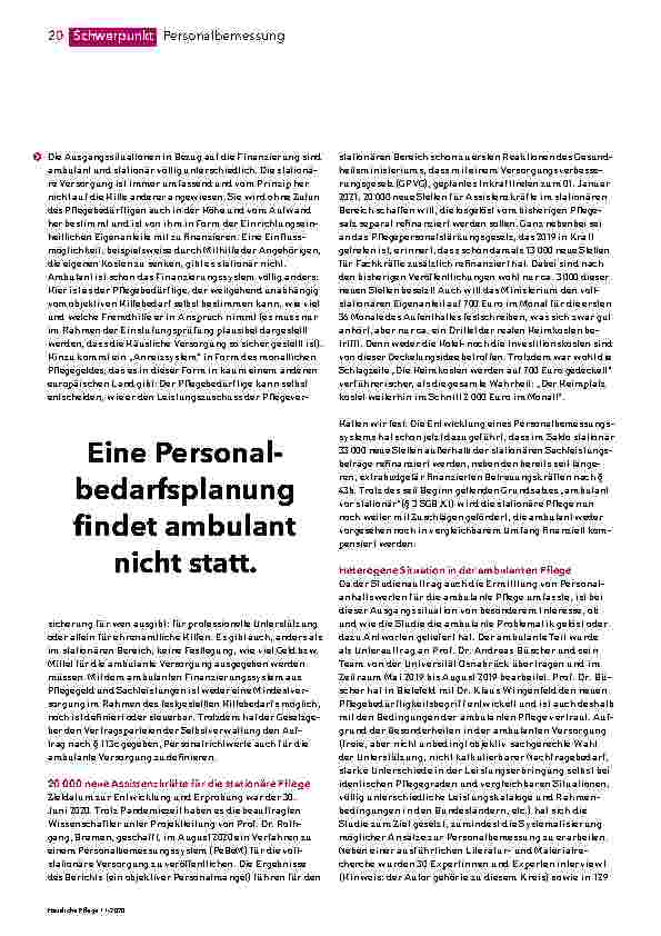 Vorschauseite 3: Kein Geld – kein Personal