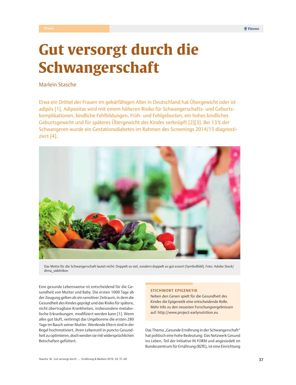 Vorschauseite 1: Gut versorgt durch die Schwangerschaft