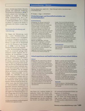 Vorschauseite 3: Schulerfahrungen und Gesundheitsverhalten von Grundschulkindern