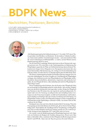 Vorschauseite 1: Nachrichten, Positionen, Berichte Weniger Bürokratie?