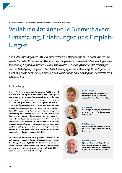 Vorschauseite 1: Verfahrenslotsinnen in Bremerhaven: Umsetzung, Erfahrungen und Empfehlungen