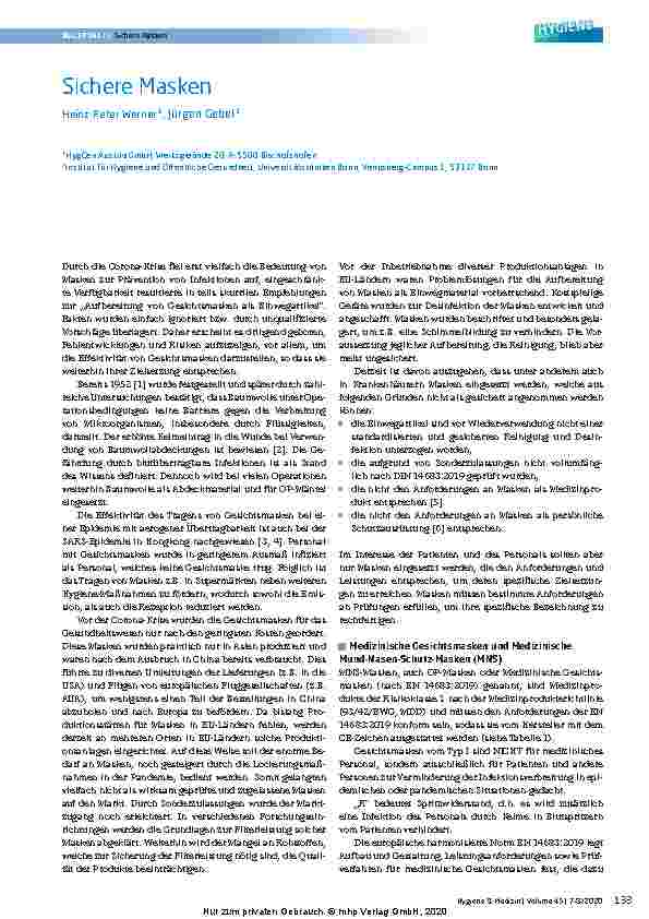 Vorschauseite 1: Sichere Masken