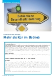 Vorschauseite 1: Betriebliche Gesundheitsförderung - Mehr als nur ein Kür im Betrieb