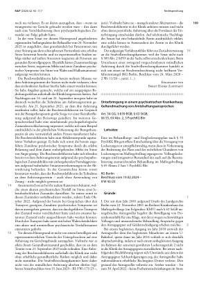 Vorschauseite 1: Unterbringung in einem psychiatrischen Krankenhaus; Geltendmachung von Amtshaftungsansprüchen